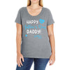 Happy First Father's Day Daddy Ladies Curvy T-Shirt