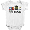 hello avengers Baby Bodysuit