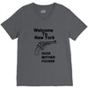 welcome to new york duck mother fucker black t shirt V-Neck Tee