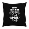sorry this guy is already taken by a super sexy  april girl Throw Pillow