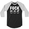 fuck you me off fun 3/4 Sleeve Shirt