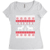 reindeer christmas ugly sweater Women's Triblend Scoop T-shirt