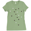 DOWN UP / scandi white / warm grey / flax / lavender Ladies Fitted T-Shirt
