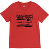i'm a secondhand vegetarian. cows eat grass, i eat cows. V-Neck Tee
