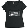 audio cassette 80's 90's party hip hop nostalgia retro Women's Triblend Scoop T-shirt