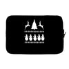 christmas scene reindeer funny Laptop sleeve