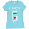 chappie robot movie logo Ladies Fitted T-Shirt