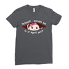 April Peeking Out Baby Girl Ladies Fitted T-Shirt