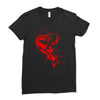 heartless splatter Ladies Fitted T-Shirt