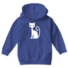 white cat funny Youth Hoodie