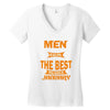all men are created equal but only the best are born in january 1 Women's V-Neck T-Shirt