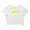born to drum forced to work Crop Top