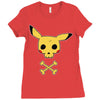 pikachu football dead Ladies Fitted T-Shirt