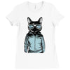 cool cat Ladies Fitted T-Shirt