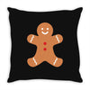 Ginger Bread Pocket Throw Pillow