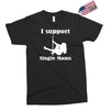 i support single moms stripper pole dancer funny saying Exclusive T-shirt