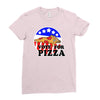 vote for pizza Ladies Fitted T-Shirt