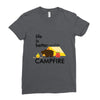life is better around the campfire Ladies Fitted T-Shirt