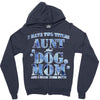 i have two tıtles aunt and dogmom an i rock them both flowers Zipper Hoodie