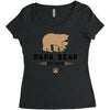 papa bear Women's Triblend Scoop T-shirt