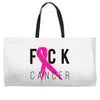 fuck cancer Weekender Totes