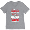 There's This Boy Who Stole My Heart He Calls Me Wife V-Neck Tee