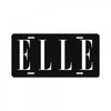elle white logo License Plate