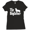 the dogfather pembroke welsh corgi white Ladies Fitted T-Shirt