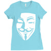 v per vendetta face film horror cinema&amp;tv Ladies Fitted T-Shirt