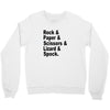 rock paper scissors lizard spock big bang theory geek nerd gift t shir Crewneck Sweatshirt
