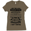 I Am A November Women Ladies Fitted T-Shirt