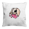 cute lop eared rabbit Throw Pillow