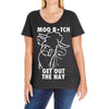 moo bitch Ladies Curvy T-Shirt