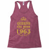 queens are born in 1963 Racerback Tank