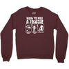 how to kill a zombie funny zombie apocalypse undead t dead shoot Crewneck Sweatshirt