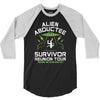 alien abductee survivor tour ufo nerd geek comic funny 3/4 Sleeve Shirt