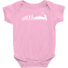 evolution of man' chequered flag classic 912 Baby Onesie