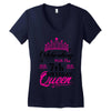 Celebrating With the 7th Birthday Queen Women's V-Neck T-Shirt