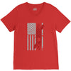 kayak american flag V-Neck Tee