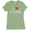 clunge funny Ladies Fitted T-Shirt