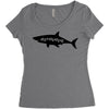 Momma Shark Women's Triblend Scoop T-shirt