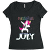 july born unicorns Women's Triblend Scoop T-shirt