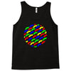 funny girly colorful patterns mustaches Tank Top
