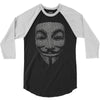 v for vendetta mask guy fawkes cool girls womens cotton t shirt dw01 3/4 Sleeve Shirt
