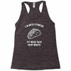 fitness fit taco in my mouth funny food eating healthy exercise gym Racerback Tank