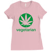 vegetarian sweet leaf Ladies Fitted T-Shirt