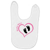 Baby Girl with Heart Any Name Customized Baby Bibs