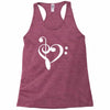 music heart rock baseball jersey Racerback Tank