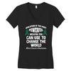 education is the most pwerful weapon you can use to change the world l Women's V-Neck T-Shirt