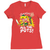 smash all the pots clearance Ladies Fitted T-Shirt